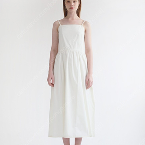 (택O, 새상품) 미들로 cotton strappy dress ivory (화이트 원피스)