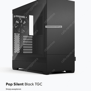 [개봉 미사용품]Fractal Design Pop Silent Clear 강화유리 Black (미들타워) 팝니다.