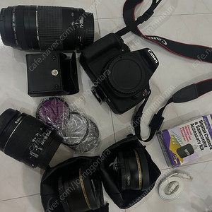 캐논 EOS Rebel T5 (본채 & 렌즈 4개 & 필터 & 가방 포함)