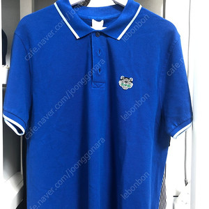 남성 겐조 타이거 패치 PK 카라티셔츠 블루 L(105)사이즈 (새상품)