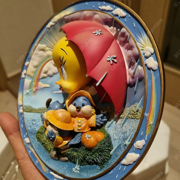 루니튠즈 루니툰즈 트위티 장식용접시 정품인증서포함 풀박스--2