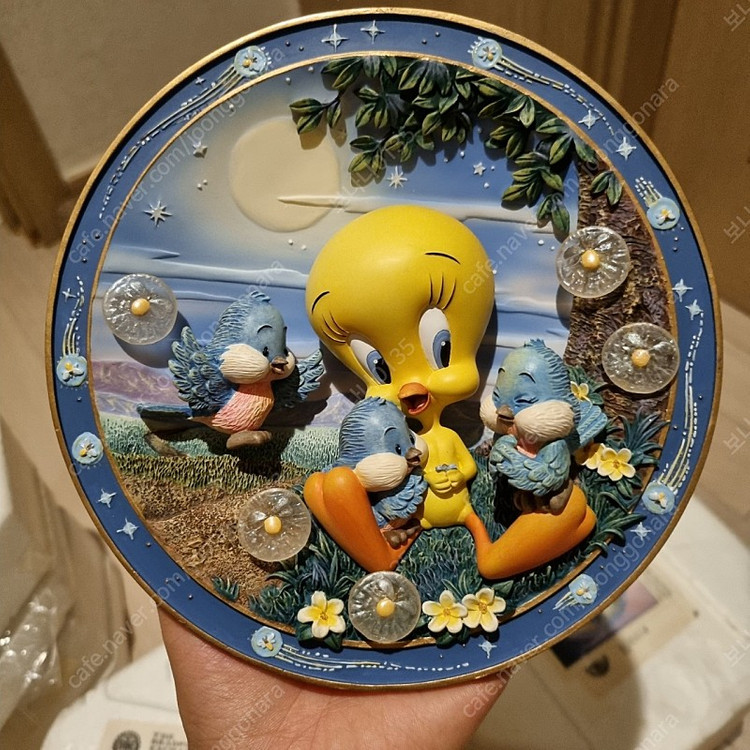 루니튠즈 루니툰즈 트위티 장식용접시 정품인증서포함 풀박스--3