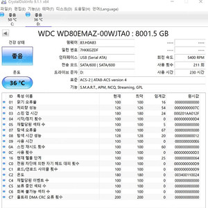 이지스토어 8tb 팝니다. 운포 13만원