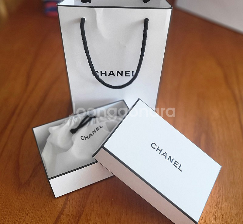 샤넬 포장박스 이너복조리파우치 쇼핑백세트--0