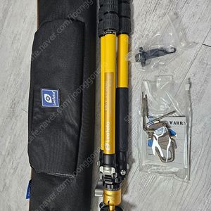레오포토 LY-224C 삼각대(볼헤드포함) 노랑 + 픽디자인 스트랩 팝니다.