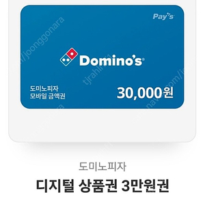 도미노피자 e쿠폰 3만원 팔아요