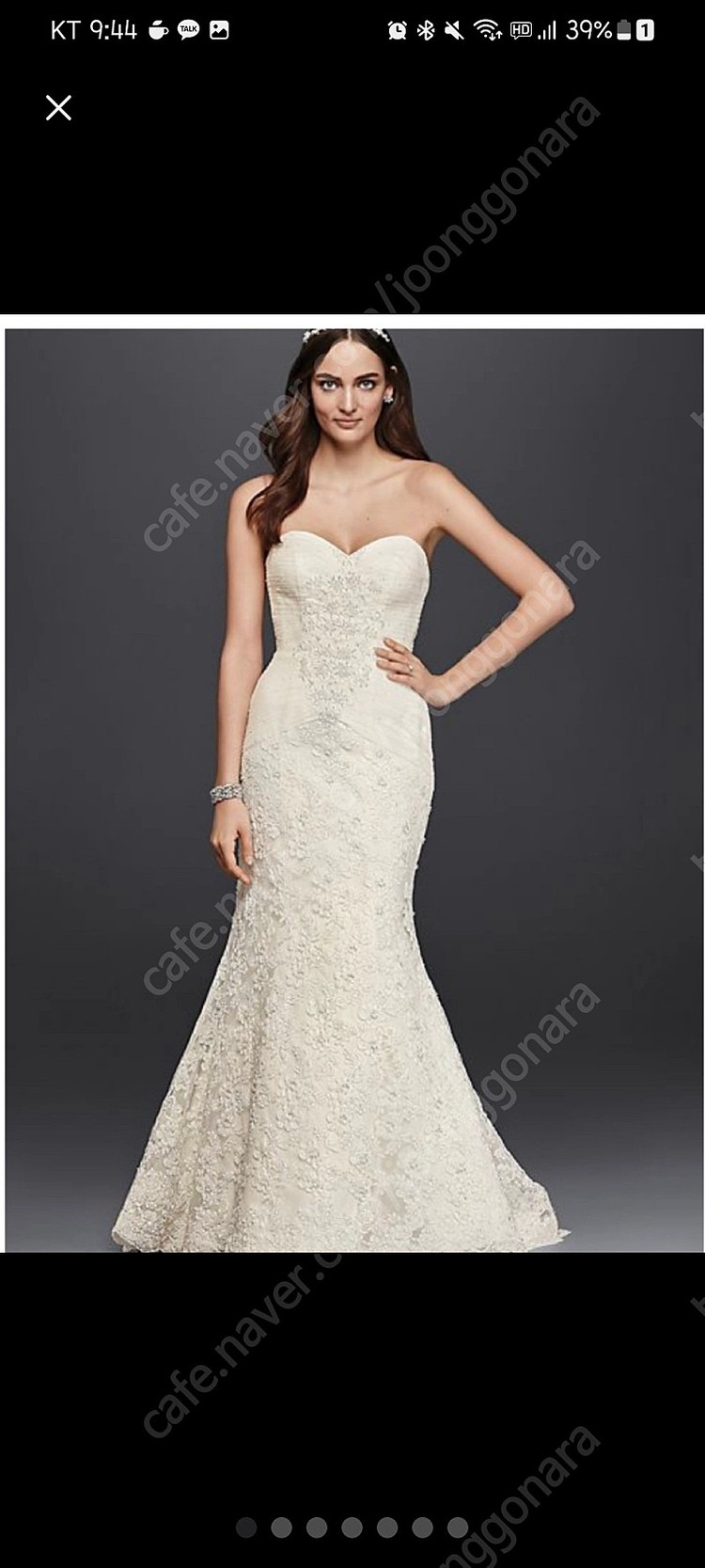 머메이드 비즈 웨딩 드레스 본식 드레스 저렴하게팝니다(박스있음)--2