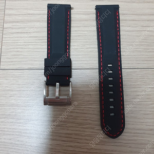 검정 블랙 러버 빨강 레드 스티치 밴드 시계줄 스트랩 퀵체인지 22미리 22mm