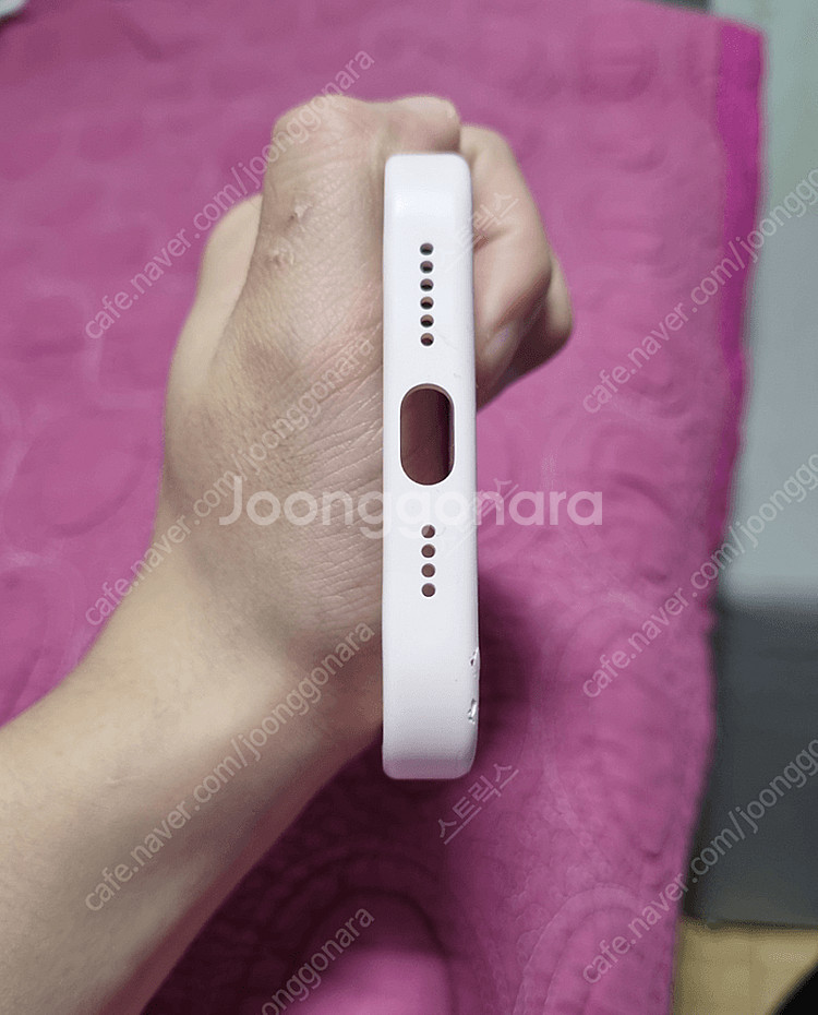 아이폰 14프로맥스 정품 실리콘 케이스 (초코핑크 색상...--3