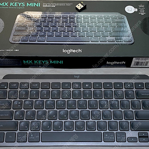 로지텍 MX KEYS MINI 키보드 + 로지볼트 리시버 일괄 팝니다.