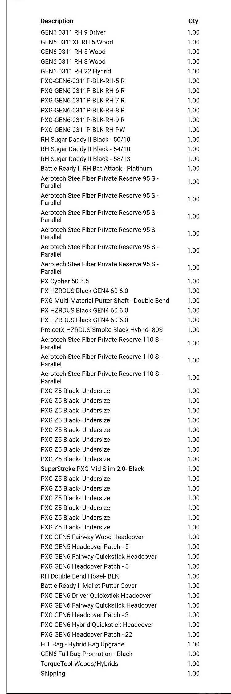 pxg gen6 ble 풀셋 다크니스 하이브리드백--0