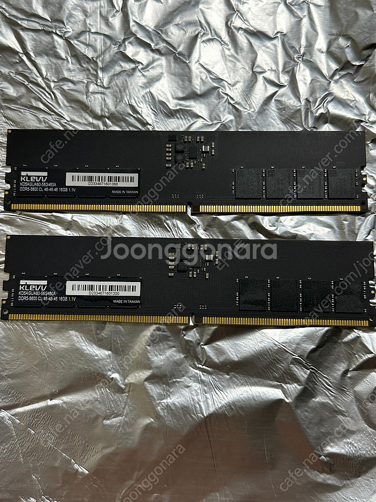 에센코어 흑금치 5600 ddr5 램 16gb x2 팝...--1