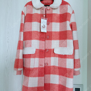 코트 오아이오아이 컬렉션 FUR POINT COAT_pink check