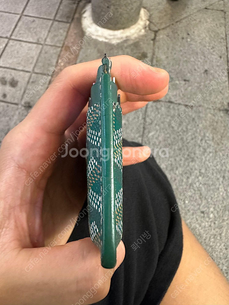 고야드 생쉴피스 스페셜컬러 그린 카드지갑--3