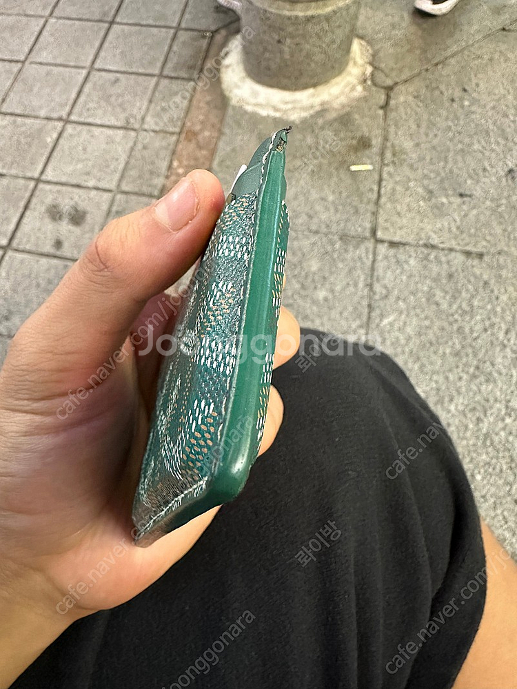 고야드 생쉴피스 스페셜컬러 그린 카드지갑--4