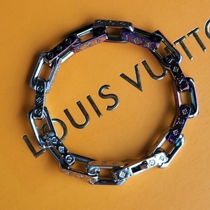 Louis Vuitton M0919M LV Chain Bracelet, Silver, M