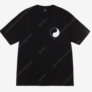 스투시 x 아워레가시 워크샵 음양 피그먼트 다이드 티셔츠 블랙