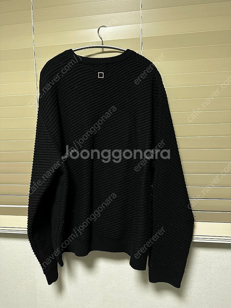 [50] 우영미 22FW 울 사선니트 블랙--0