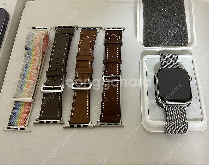 애플워치5 스테인리스44mm 셀룰러--1