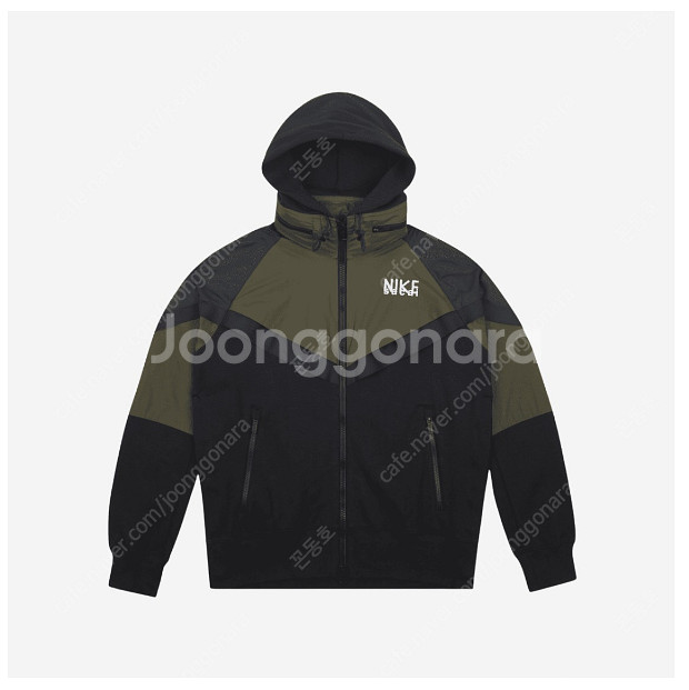 나이키 x 사카이 NRG 풀 집업 후드 카키 M사이즈 ...--0