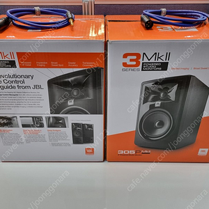 JBL 305p mk2 1조 + 반담 XLR to TRS 1.5m 밸런스 케이블 2개 세트