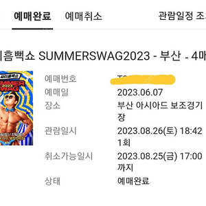 8/26(토) ﻿부산 싸이 흠뻑쇼 스탠딩SR 2400번대 2인 연석 양도