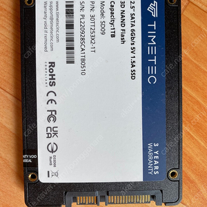 Timetec 1TB SSD 3D NAND TLC SATA III 6Gb/s 2.5인치