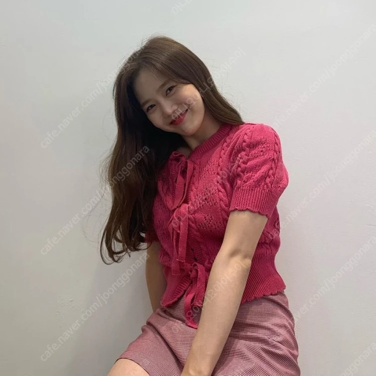 시눈 베이 가디건 핑크 이미지