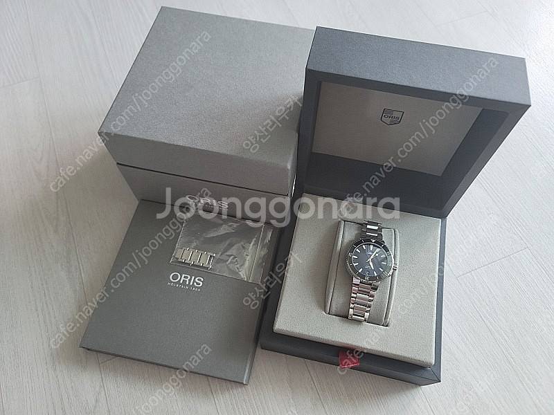 오리스 아퀴스 데이트 블루 36mm--0