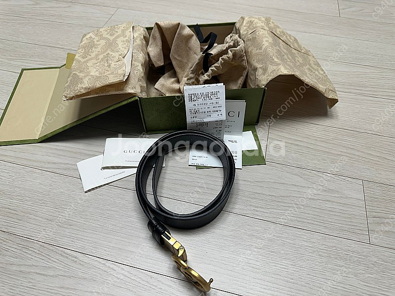 구찌 더블G 버클 리버서블 벨트 85cm--1