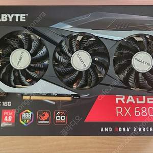 기가바이트 RX6800 XT 게이밍 OC 16GB 팝니다.