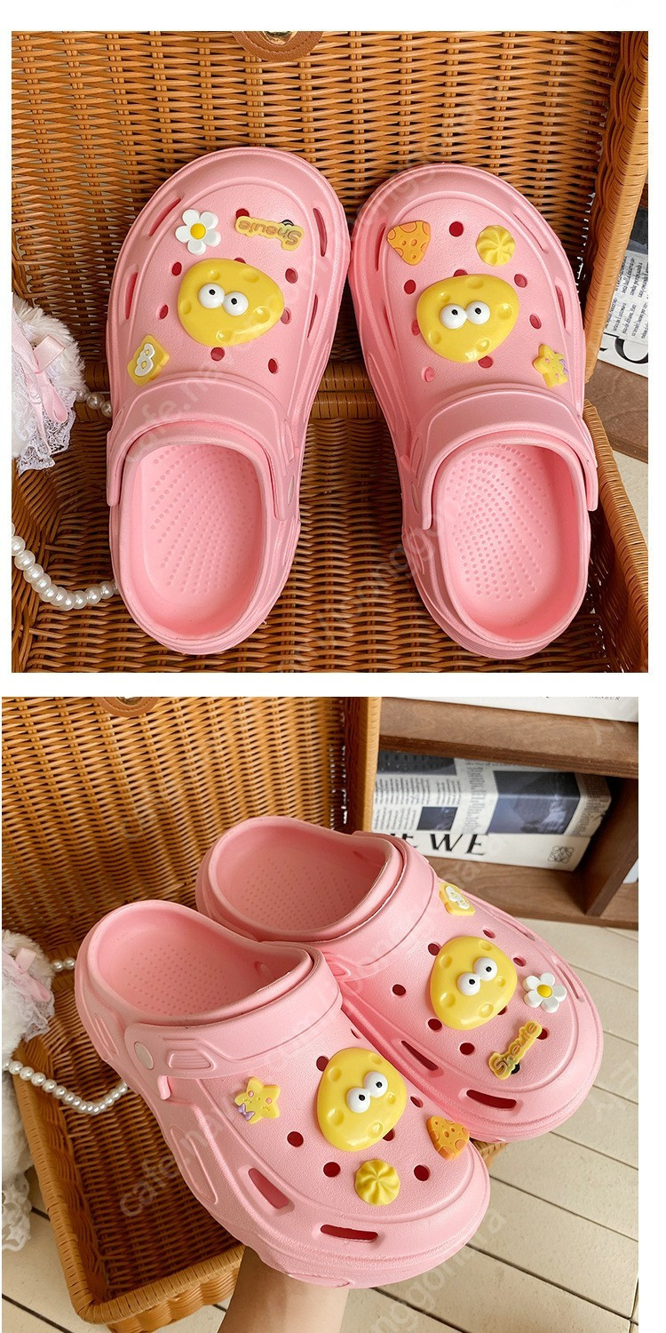 여성 EVA 발편한 폭신한 통굽 키높이 사무실 실외 실내 슬리퍼 통굽샌들--6