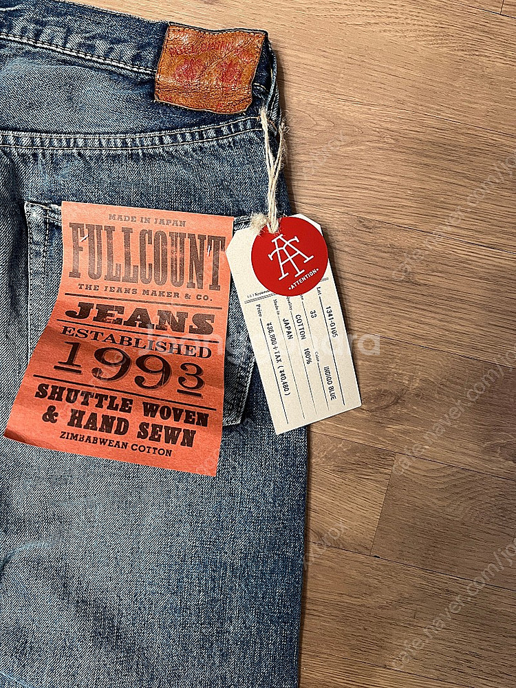 풀카운트 다트포드 1341-0105 33 사이즈 판매--2