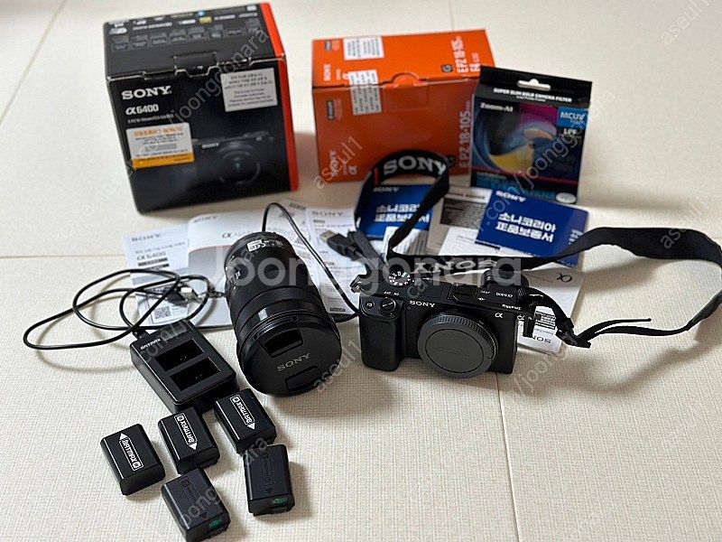 판매] 소니 a6400 18-105g, 배터리 5개 상...--0