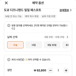 오늘자 도쿄 디즈니랜드 티켓 양도