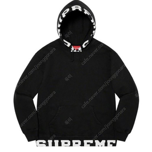 [L] 21SS 슈프림 크롭트 로고 후디 블랙 Supreme Cropped Logos Hooded Sweatshirt