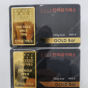 한국금거래소 골드바 100gX2개, 37.5gX4개 판매합니다