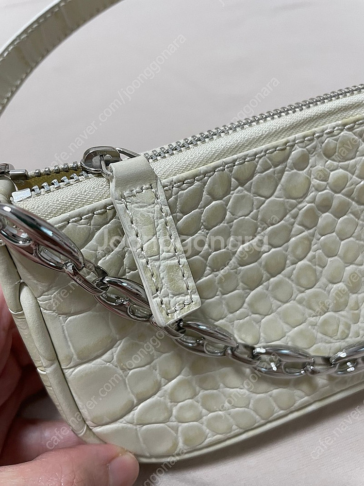 바이파 미니 레이첼 레더 숄더백 크림색--3