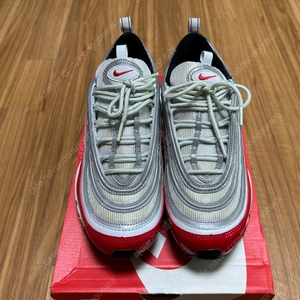 나이키 에어맥스 97 퓨어 플래티넘 유니버시티 레드 270mm (Nike Air Max 97 Pure Platinum University Red)﻿921826-009