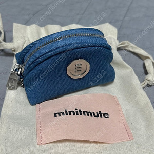 택포) 미닛뮤트 클로 파우치 키링 데님 CLO POUCH KEYRING DENIM