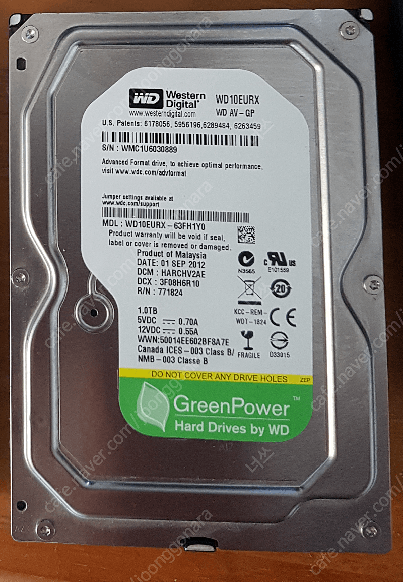 [대구] 하드디스크 1테라 (WD Green 1tb H...--0