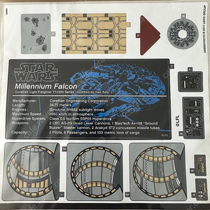 레고 스타워즈 75192 밀레니엄 팔콘 스티커