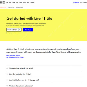 Ableton Live 11 lite 에이블톤 라이브 11 라이트 라이센스