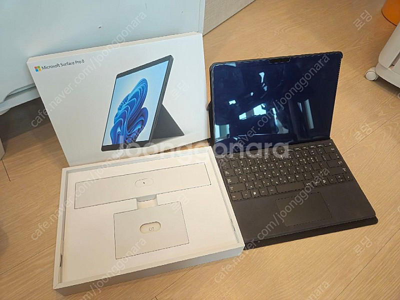 서피스프로8 i5 16G, 256g 풀박스 S급 팝니다 (충전기 미사용, 512g업글가능)--6