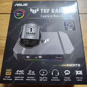 [판매] ASUS TUF Gaming CAPTURE BOX-CU4K30