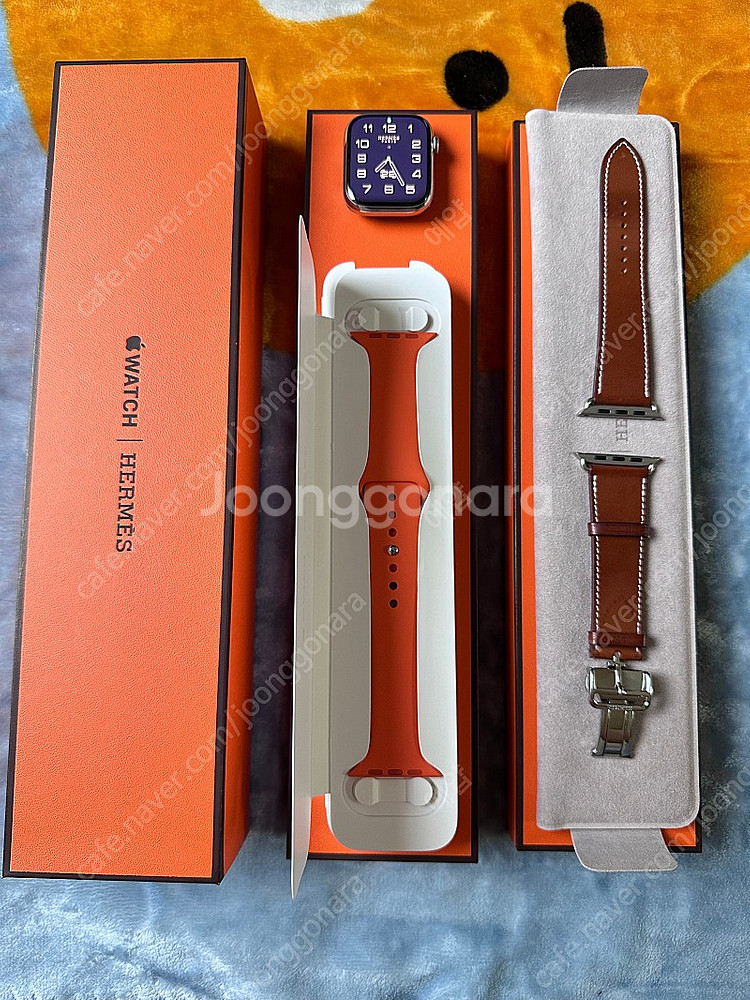 애플워치7 에르메스 45mm 실버 디플로이먼트 버클 포...--0