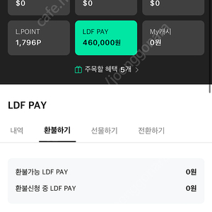 롯데면세점 LDF페이 46만원(45만원 전지점 사용가능,1만원 공항점 사용가능)