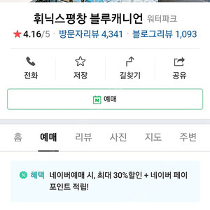 휘닉스평창 블루캐니언 입장권6장 (8.31.~9.1사용가능)