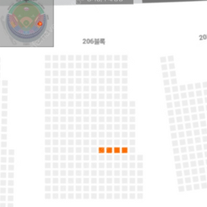 8월 31일(목) 두산 vs LG 1루 오렌지석 206블럭 13열 2연석/4연석 양도합니다 (우측통로 명당)