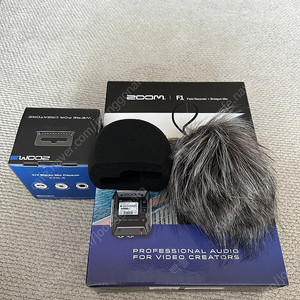 녹음기 줌 ZOOM F1-SP패키지 + XYH-6 + 윈드스크린 팔아요.